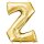 Globos Folienballon Buchstabe Z Gold Folie 86cm-1St
