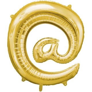 Anagram Folienballon Sonderzeichen @ Gold Folie 86cm-1St
