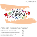 luftballonsDE Ballonflugkarte Just Married Herzen-50St