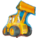 Luftballon Bagger Folie-Figur 81cm Flexmetal unverpackt