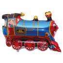 Flexmetal Folienballon Lokomotive mit Lokführer Blau...