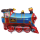 Flexmetal Folienballon Lokomotive mit Lokführer Blau 80cm-1St