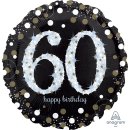 Luftballon -Zahl 60- Happy Birthday holographisch...