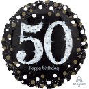 Luftballon -Zahl 50- Happy Birthday holographisch...