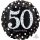 Luftballon -Zahl 50- Happy Birthday holographisch funkelnd Mix Folie ø45cm