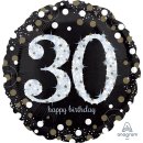 Luftballon -Zahl 30- Happy Birthday holographisch...