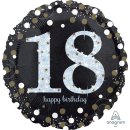 Luftballon -Zahl 18- Happy Birthday holographisch...