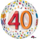 Luftballon -Zahl 40- Happy Birthday Mix Orbz kugelrund...