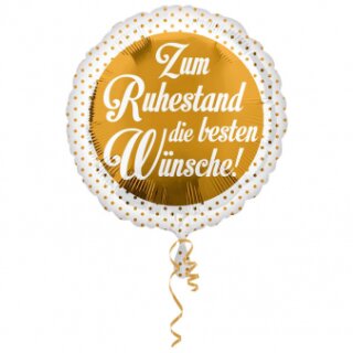Anagram Folienballon Zum Ruhestand die beste Wünsche  ø45cm-1St