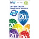 Belbal Premium Luftballon -Zahl 20- ø30cm Mix-6St