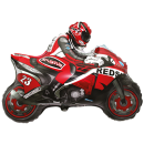 Luftballon Motorrad Rot Folie-Figur 84cm Flexmetal...