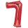 Globos Folienballon -Zahl 7- Rot Folie 86cm-1St