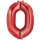 Globos Folienballon -Zahl 0- Rot Folie 86cm-1St
