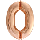 Globos Folienballon -Zahl 0- Rosegold Folie 86cm-1St