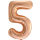 Globos Folienballon -Zahl 5- Rosegold Folie 86cm-1St