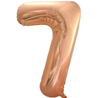 Globos Folienballon -Zahl 7- Rosegold Folie 86cm-1St