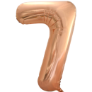 Globos Folienballon -Zahl 7- Rosegold Folie 86cm-1St