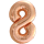 Globos Folienballon -Zahl 8- Rosegold Folie 86cm-1St