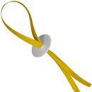 100 Ballonverschlüsse Poly-Fix Gelb mit Band ca 120cm
