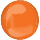 Luftballon Orange Orbz kugelrund Folie &oslash;40cm