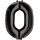 Globos Folienballon -Zahl 0- Schwarz Folie 86cm-1St