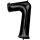 Globos Folienballon -Zahl 7- Schwarz Folie 86cm-1St