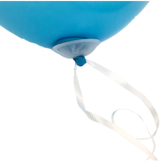 Zibi Ballonverschluss Poly-Fix Premium Elegant Weiß mit Band ca 120cm-100St