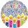 Anagram Folienballon Happy Birthday Kerzen holographisch ø71cm-1St