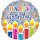 Luftballon Happy Birthday Kerzen Schimmernd Folie-Jumbo ø71cm