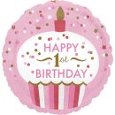 Anagram Folienballon -Zahl 1- Happy Birthday Rosa...