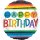 Luftballon Happy Birthday Bunt Folie &oslash;43cm