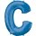 Anagram Folienballon Buchstabe C Blau Folie 86cm-1St