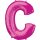 Anagram Folienballon Buchstabe C Pink Folie 86cm-1St