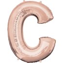Anagram Folienballon Buchstabe C Rosegold Folie 86cm-1St