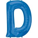 Luftballon Buchstabe D Blau Folie ca 86cm