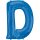Anagram Folienballon Buchstabe D Blau Folie 86cm-1St