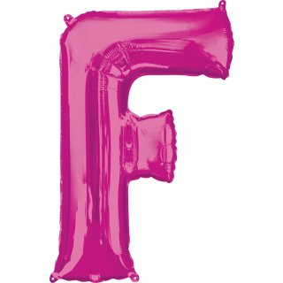 Luftballon Buchstabe F Pink Folie ca 86cm