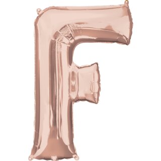 Anagram Folienballon Buchstabe F Rosegold Folie 86cm-1St