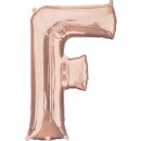 Anagram Folienballon Buchstabe F Rosegold Folie 86cm-1St