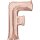 Anagram Folienballon Buchstabe F Rosegold Folie 86cm-1St