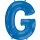 Anagram Folienballon Buchstabe G Blau Folie 86cm-1St