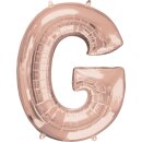 Anagram Folienballon Buchstabe G Rosegold Folie 86cm-1St