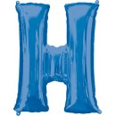 Luftballon Buchstabe H Blau Folie ca 86cm