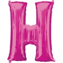 Luftballon Buchstabe H Pink Folie ca 86cm