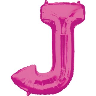 Luftballon Buchstabe J Pink Folie ca 86cm
