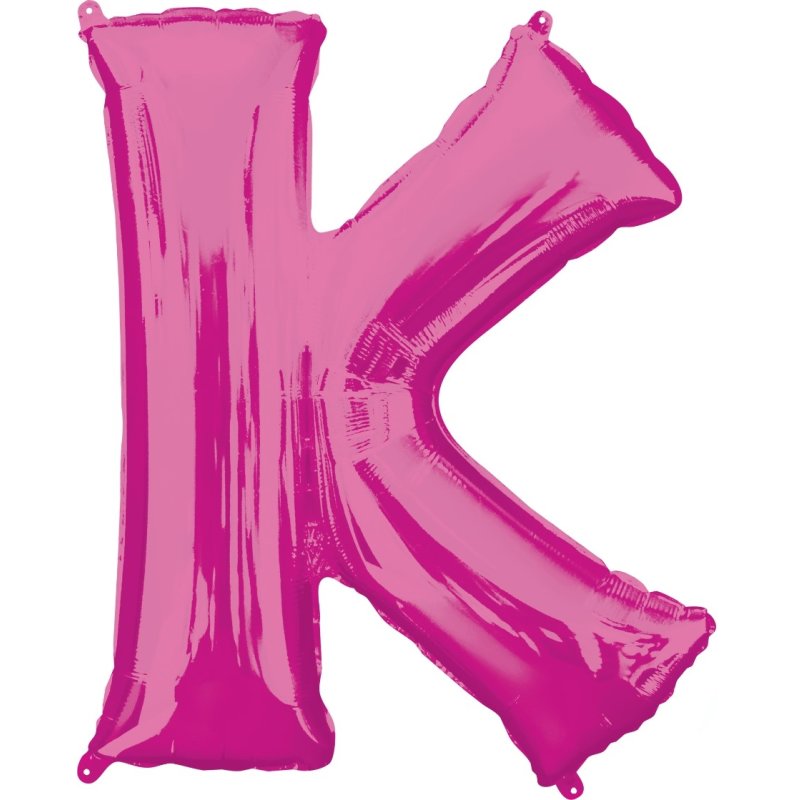 Folienballon Buchstabe K pink ca 86 cm ungefüllt