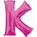 Luftballon Buchstabe K Pink Folie ca 86cm