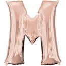 Luftballon Buchstabe M Rosegold Folie 86cm Anagram