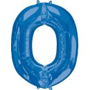 Luftballon Buchstabe O Blau Folie ca 86cm
