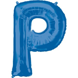 Anagram Folienballon Buchstabe P Blau Folie 86cm-1St